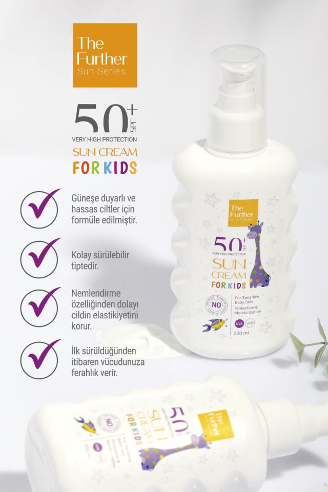 The Further Çocuk Güneş Kremi SPF 50 Faktör 200 ml