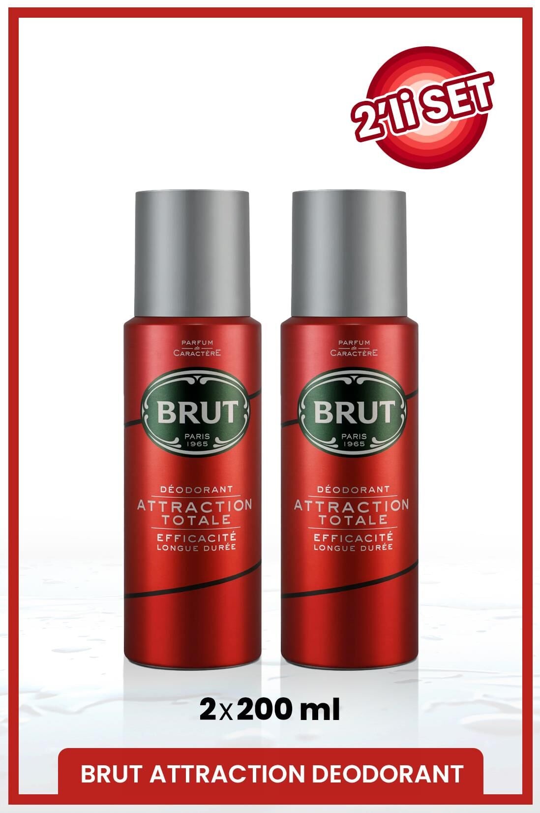 Attraction Men's Deodorant 200 ml X2 Pieces