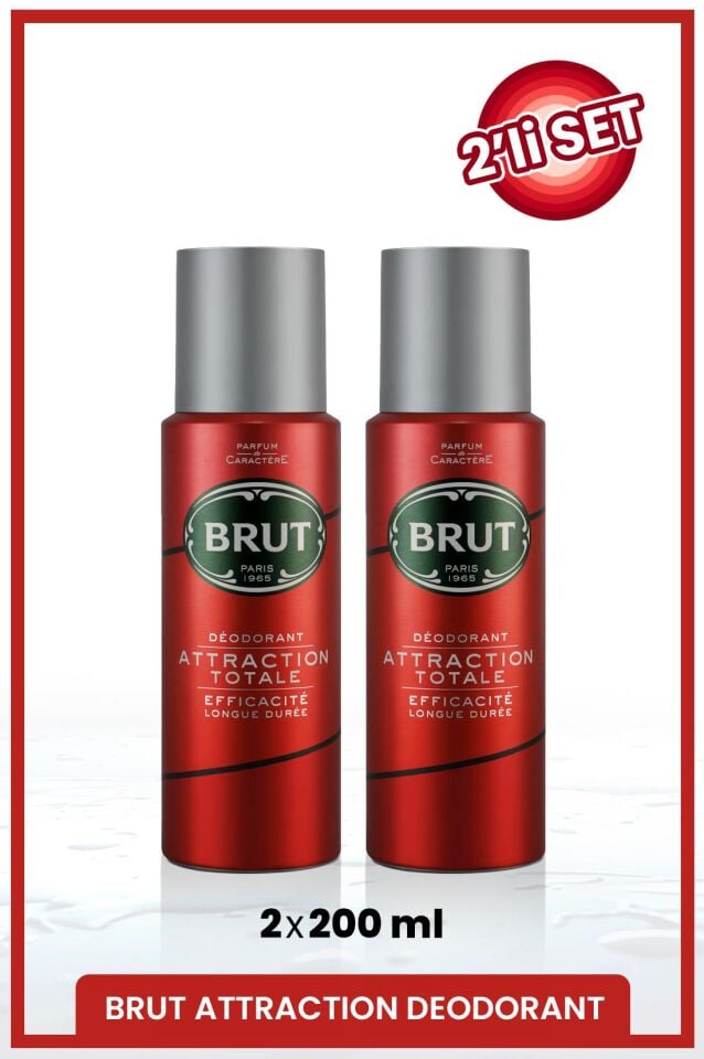 Attraction Men's Deodorant 200 ml X2 Pieces