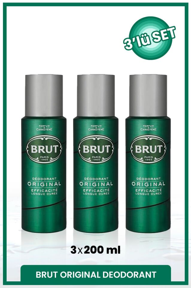 Original Erkek Deodorant 200 ml X3 Adet