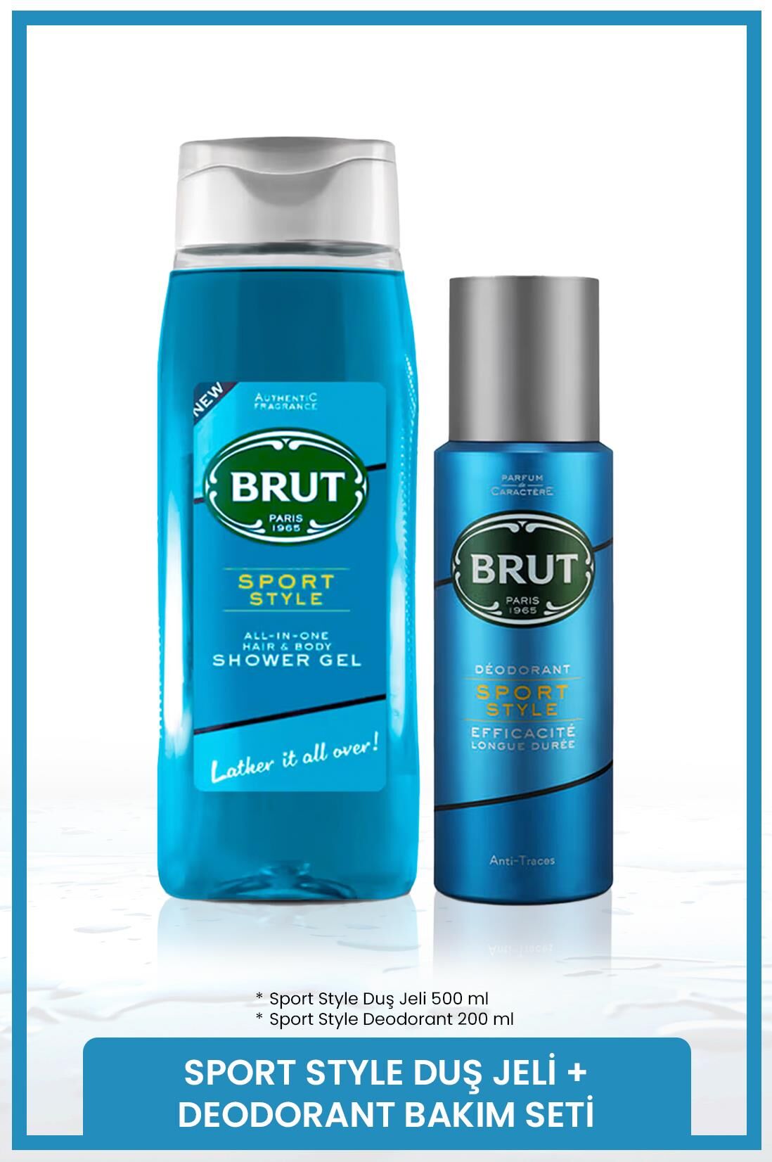Sport Style Erkek Bakım Seti Deodorant 200 ml, Duş Jeli 500 ml