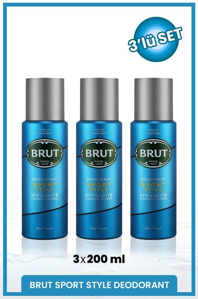 Sport Style Erkek Deodorant 200 ml X3 Adet