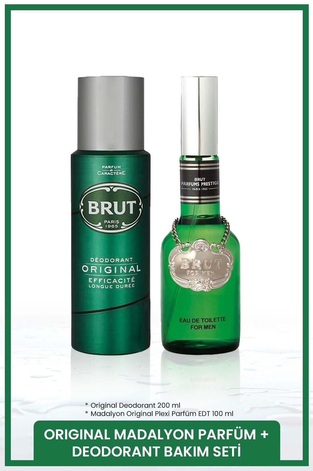 Original Erkek Bakım Seti Madalyon Plexi Parfüm EDT 100 ml, Deodorant 200 ml