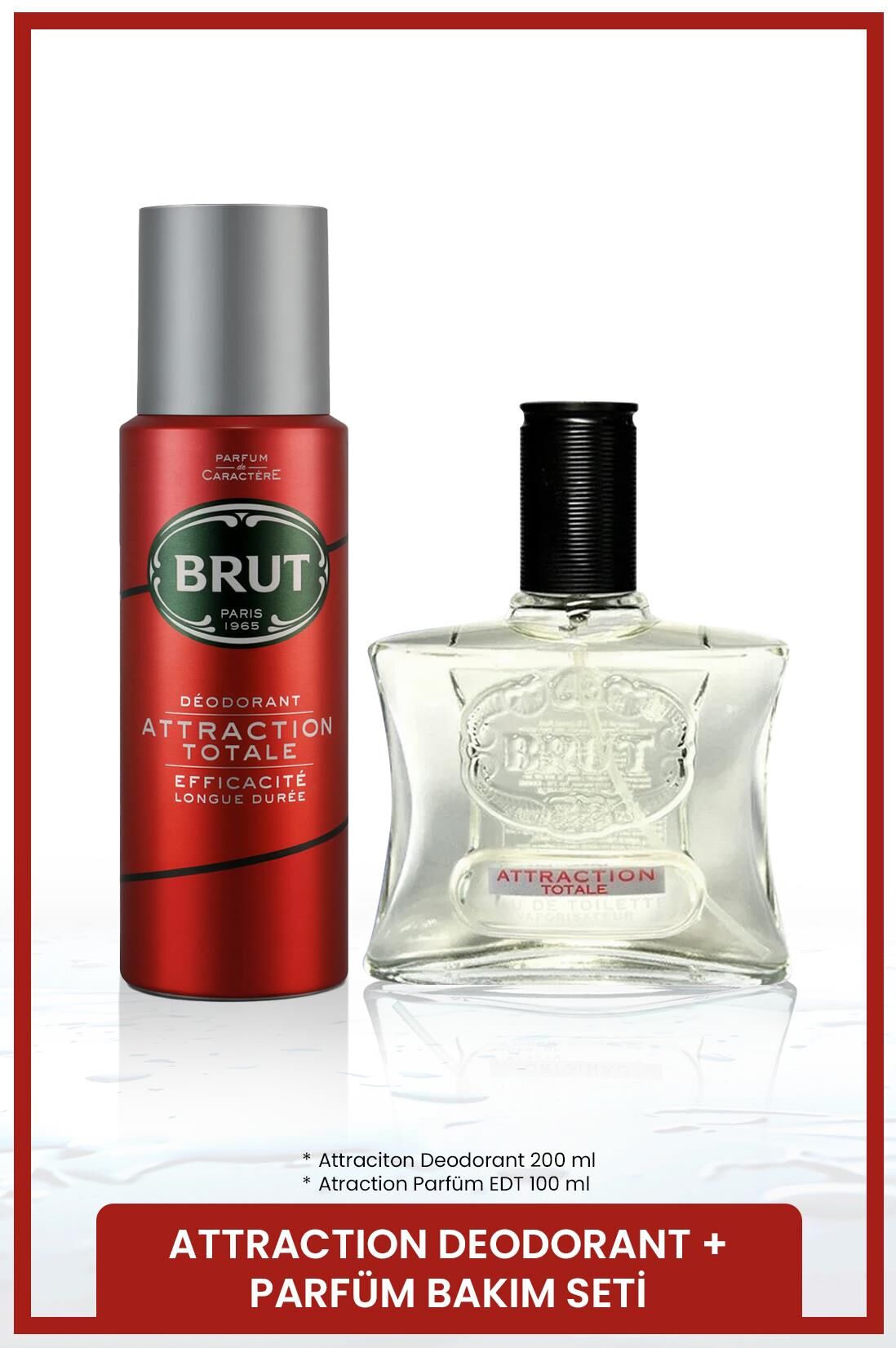 Attraction Erkek Bakım Seti Parfüm EDT 100 ml, Deodorant 200 ml