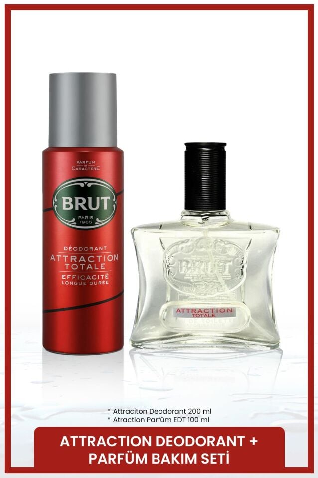 Attraction Erkek Bakım Seti Parfüm EDT 100 ml, Deodorant 200 ml