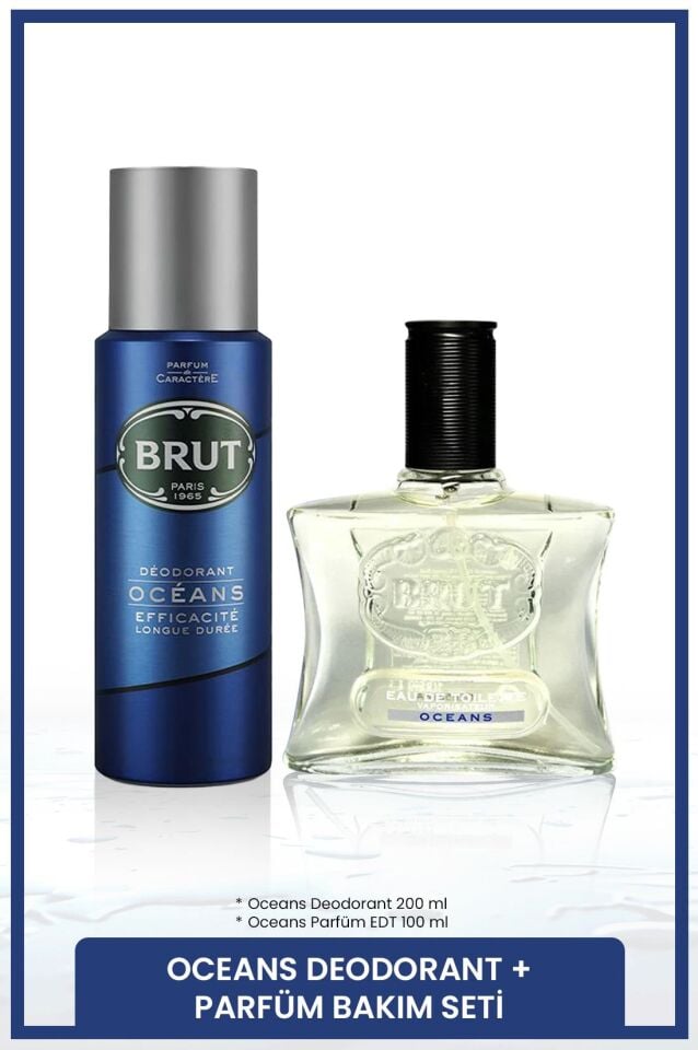 Oceans Men's Care Set Perfume EDT 100 ml, Deodorant 200 ml