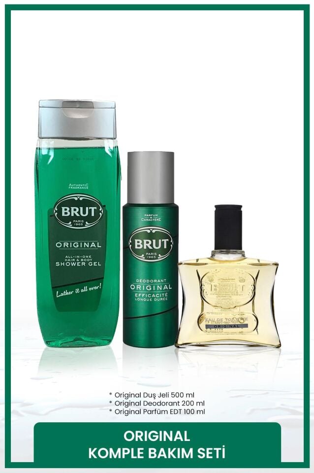 Original Erkek Bakım Seti Parfüm EDT 100 ml, Deodorant 200 ml, Duş Jeli 500 ml