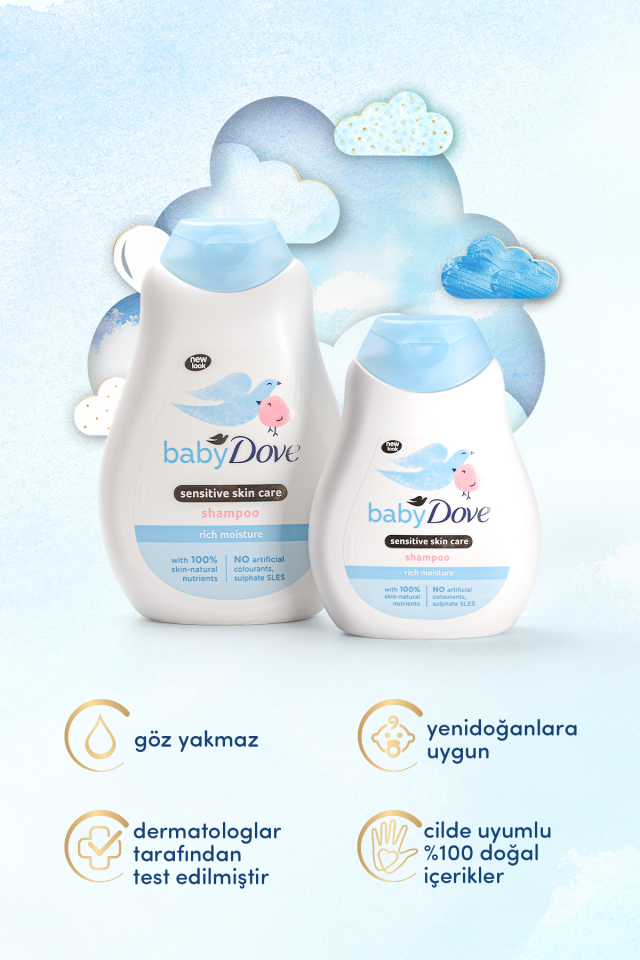 Hassas ve Kuru Cilde Sahip Bebekler İçin Saç Şampuanı 400 ml