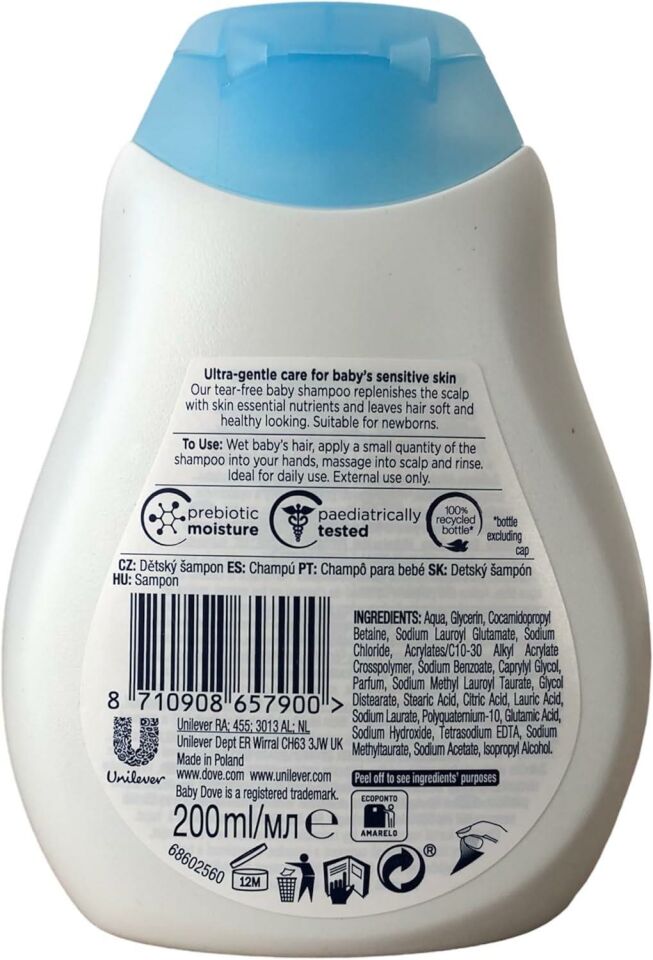 Hassas ve Kuru Cilde Sahip Bebekler İçin Saç Şampuanı 200 ml