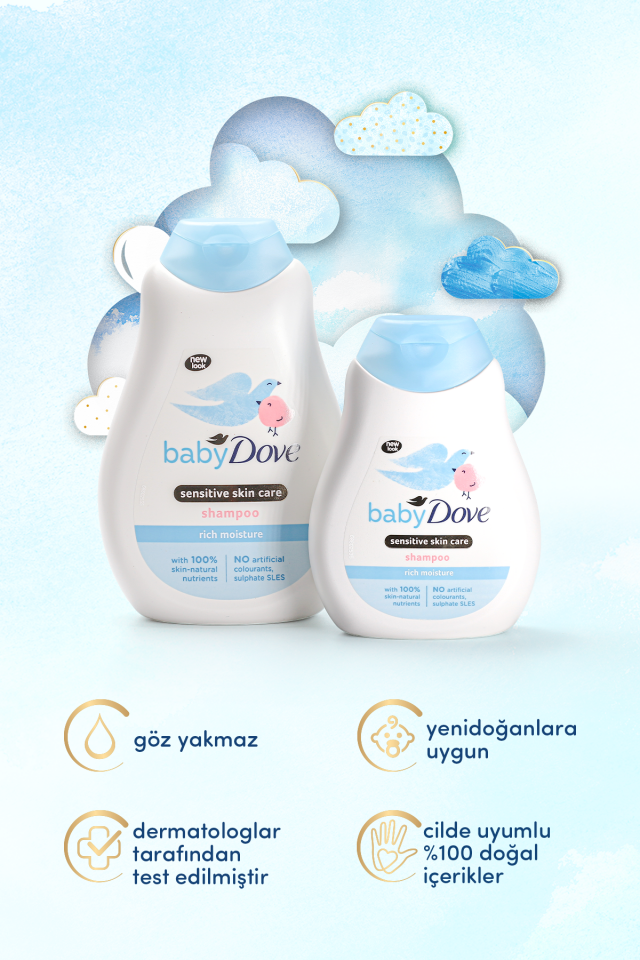 Hassas ve Kuru Cilde Sahip Bebekler İçin Saç Şampuanı 200 ml