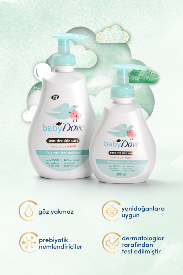 Bebekler için Kokusuz Saç ve Vücut Şampuanı 400 ml