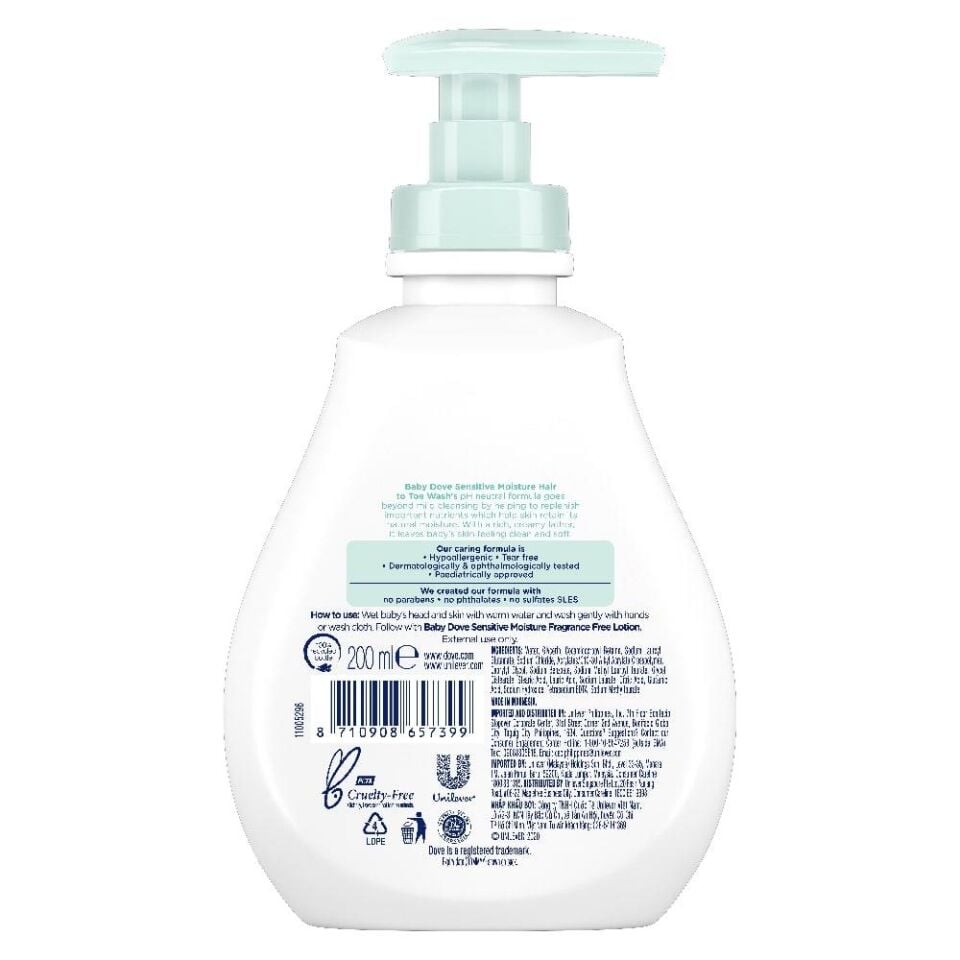 Bebekler için Kokusuz Saç ve Vücut Şampuanı 200 ml