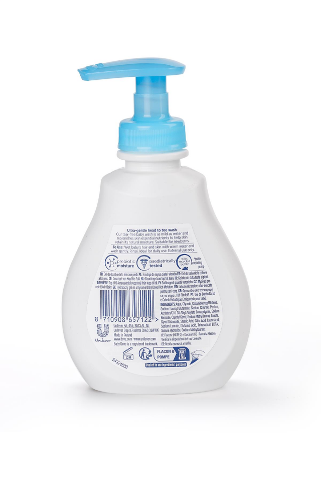 Doğal Prebiyotikli Göz Yakmayan Sülfatsız Nemlendirici Bebek Saç ve Vücut Şampuanı 200 ml